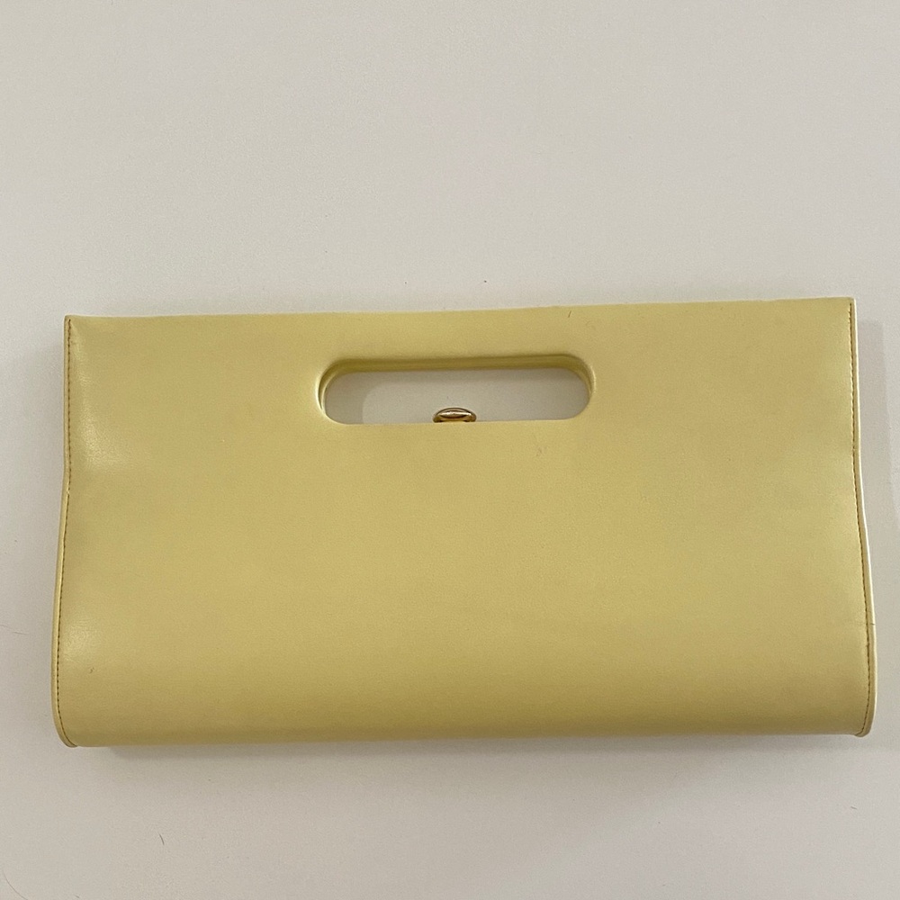 Vintage Elegant Soft Yellow Clutch Bag